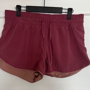 Lululemon Athletica Maroon Athletic Shorts